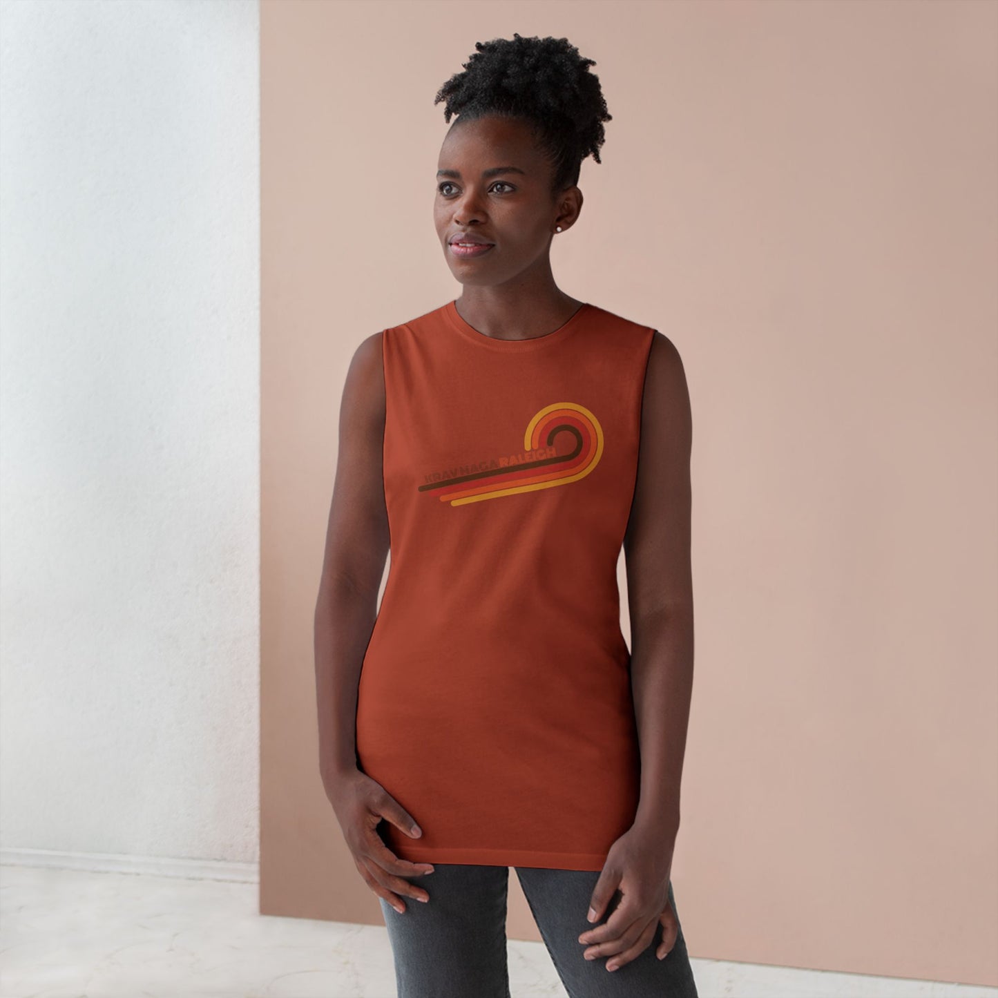 Unisex 70's Swirl Muscle Tank