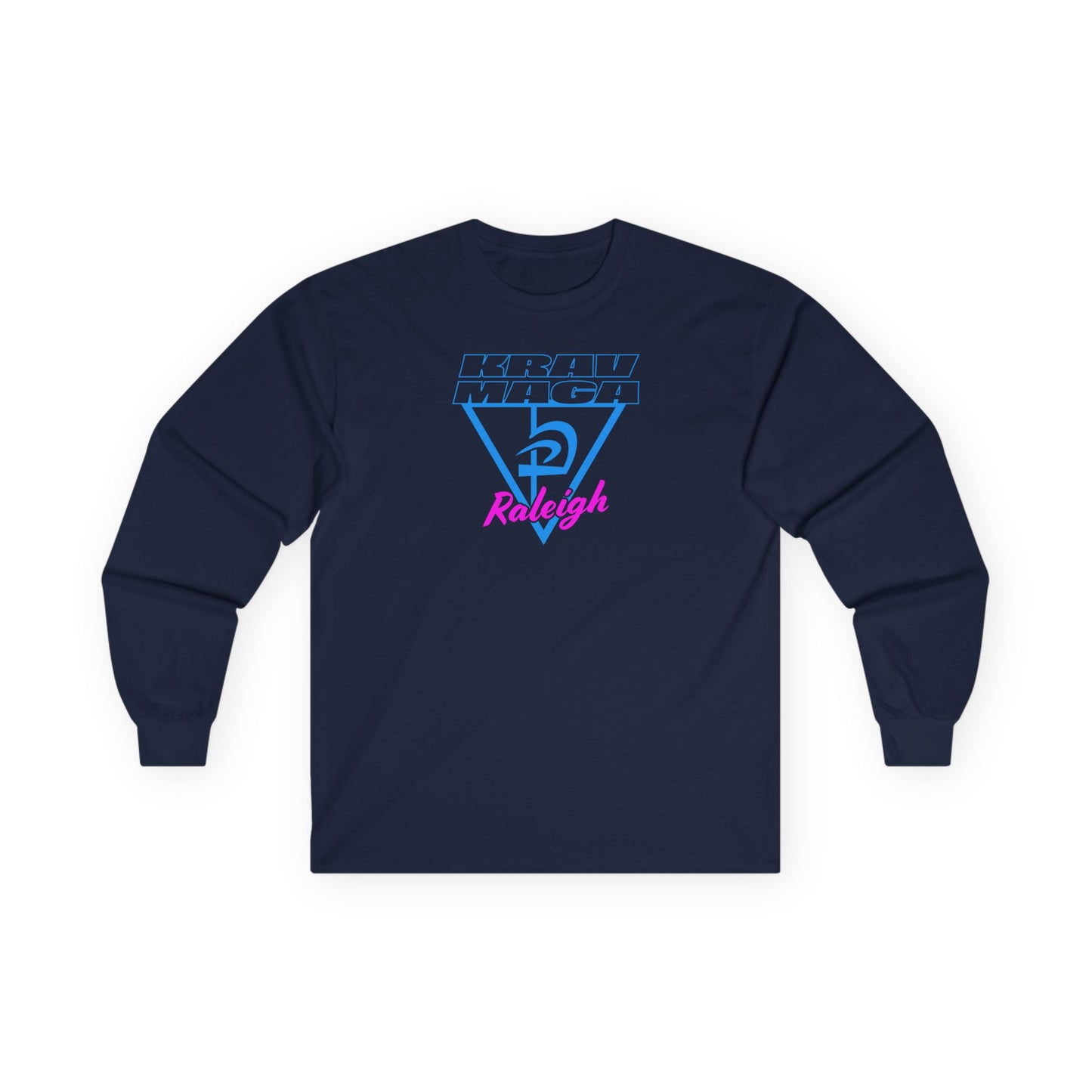 Unisex Ultra Cotton Neon Triangle Long Sleeve Tee