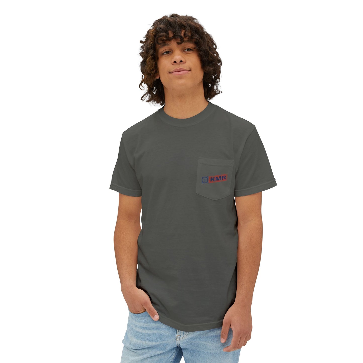 Unisex Kbar Flag Garment-Dyed Pocket T-Shirt