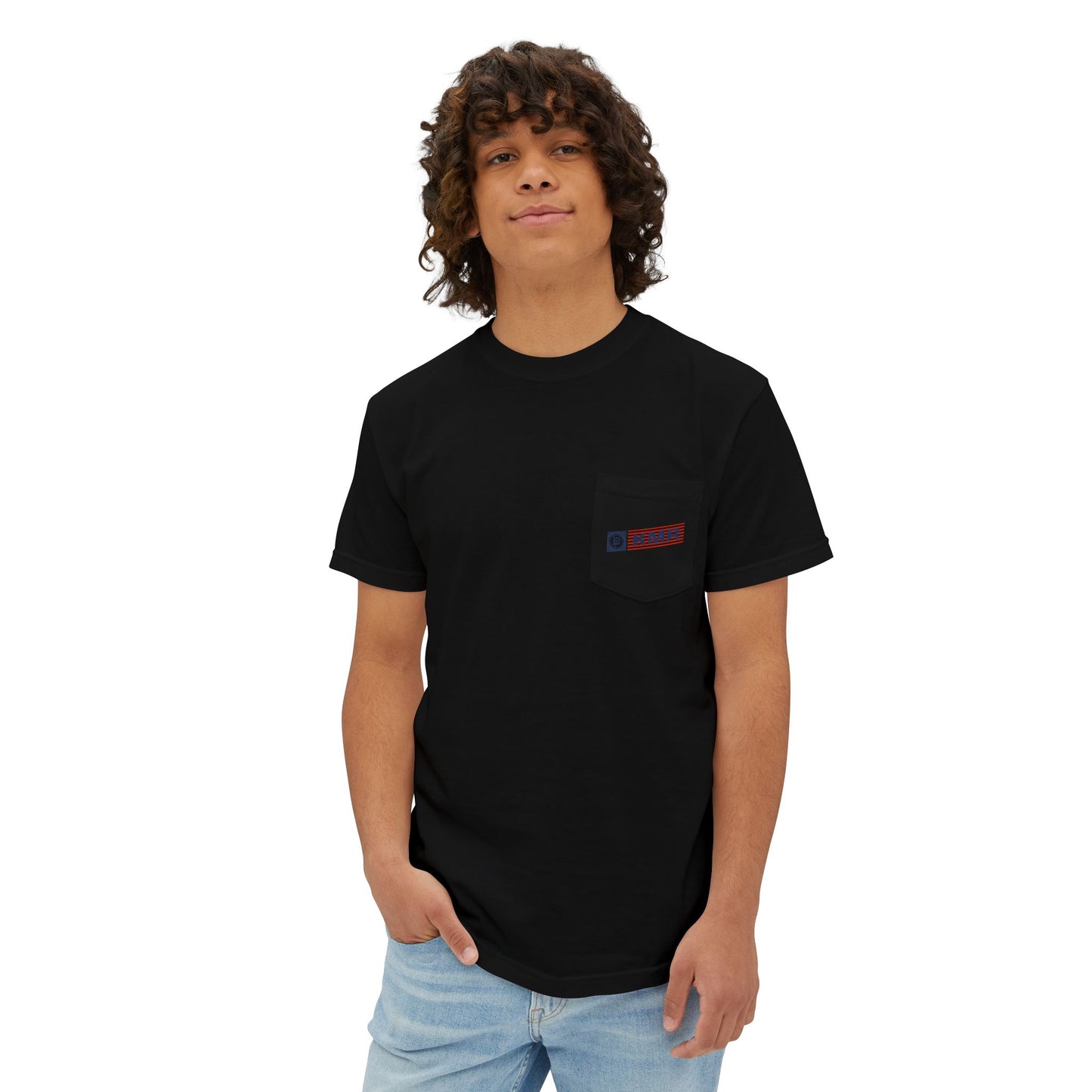 Unisex Kbar Flag Garment-Dyed Pocket T-Shirt