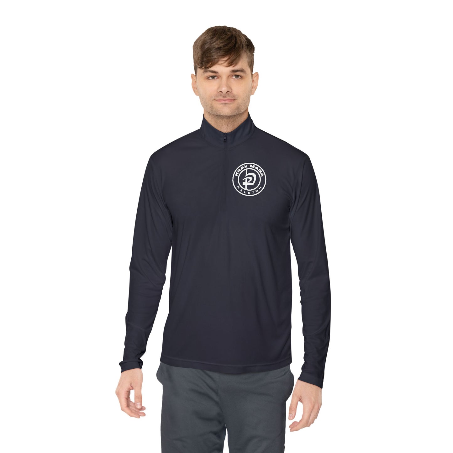 Unisex Quarter-Zip Patch Logo Pullover