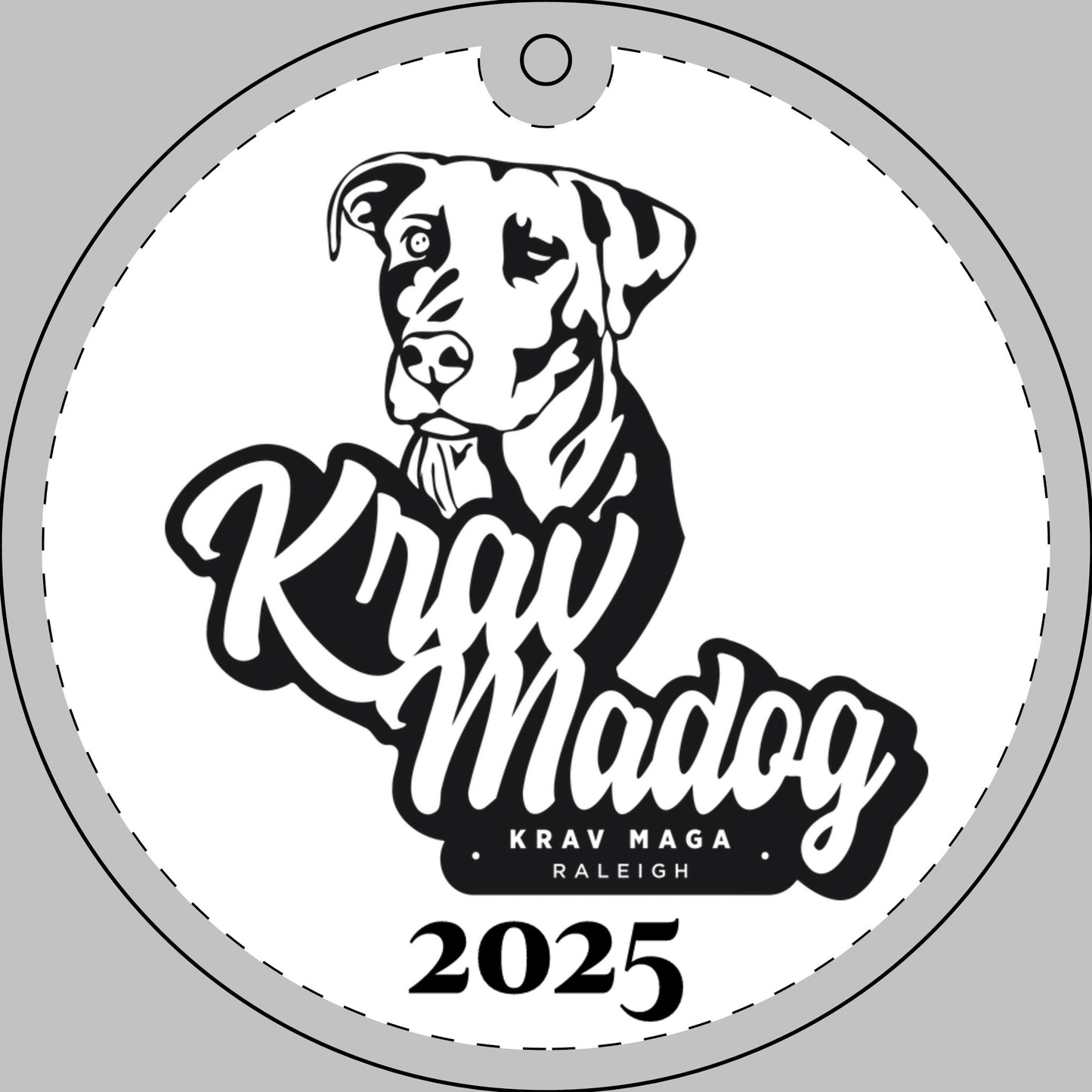 Krav MaDog Crystal Glass Ornament (Engraving)