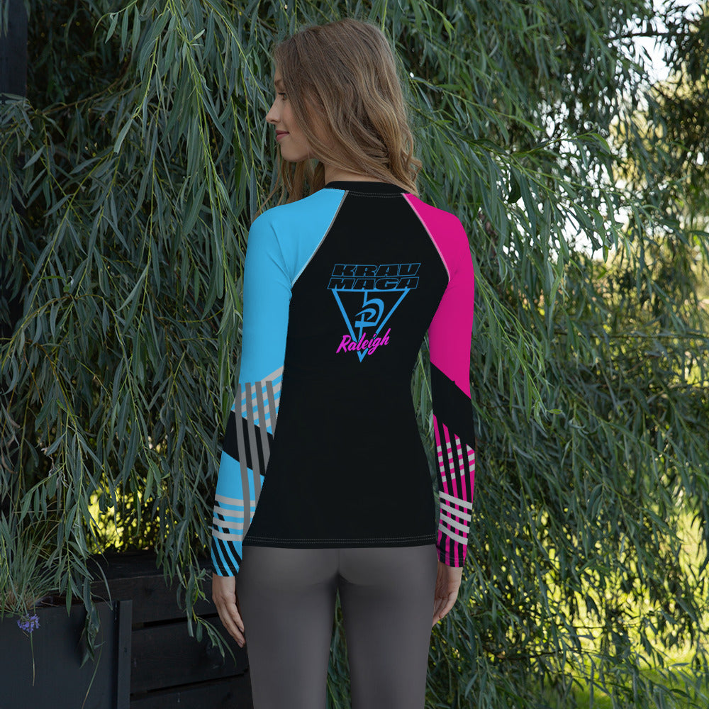 Women's Neon Triangle Rash Guard