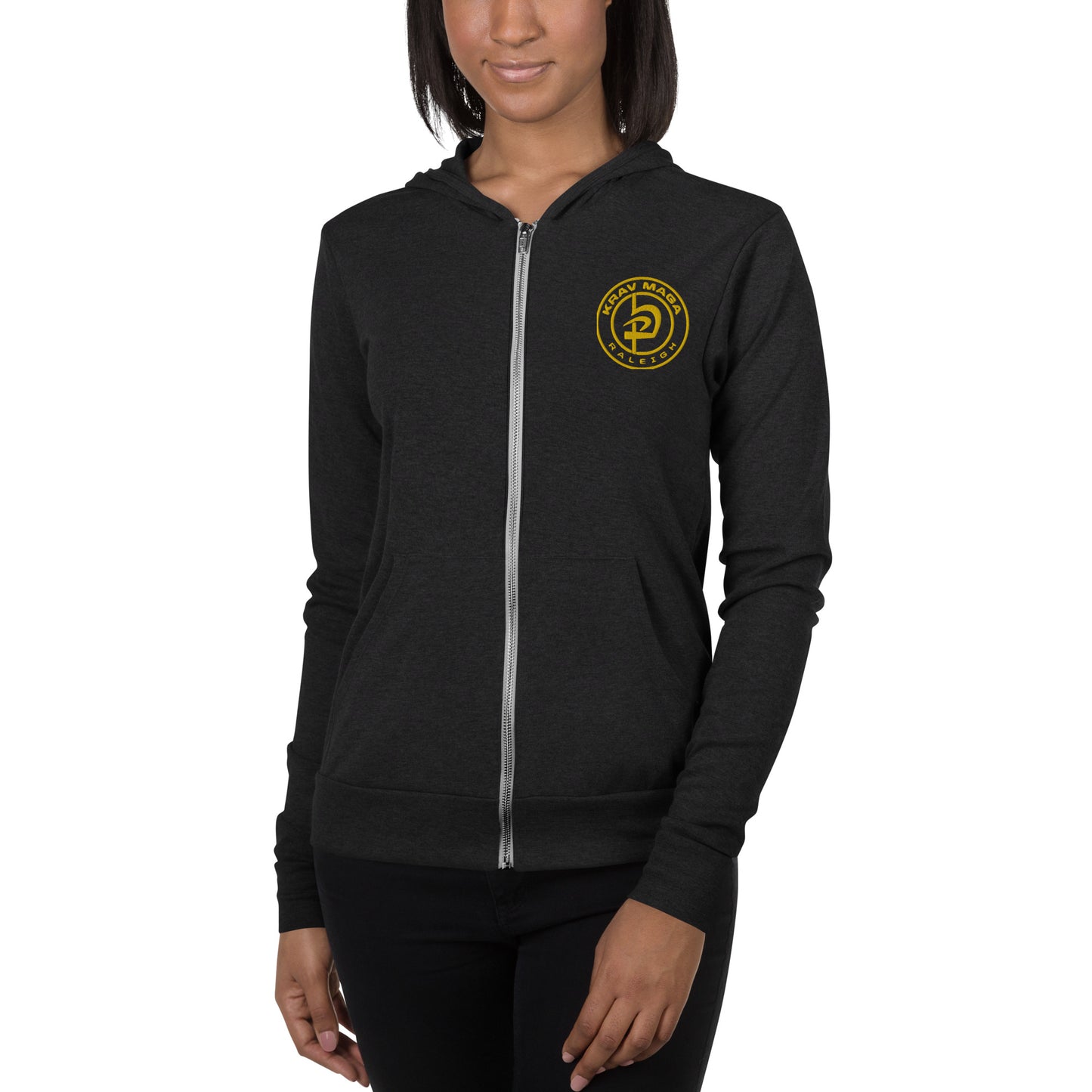 Embroidered Unisex zip hoodie