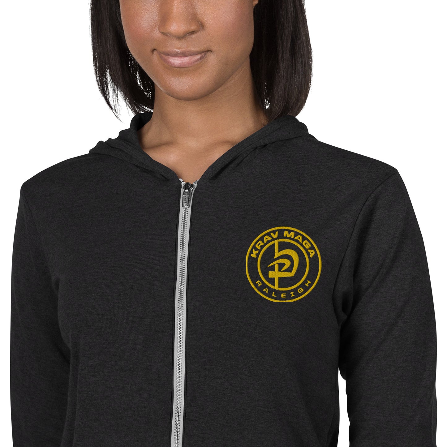 Embroidered Unisex zip hoodie