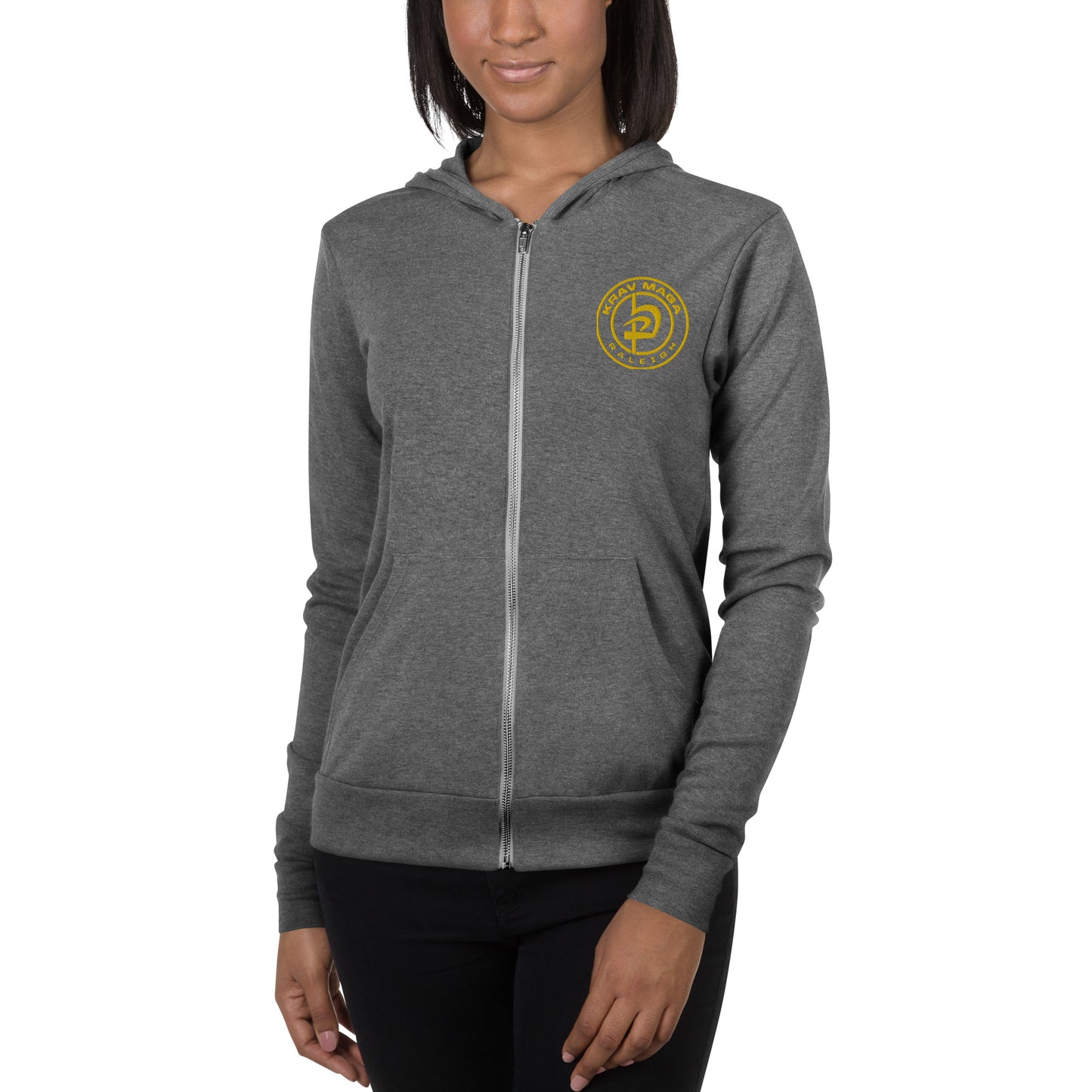 Embroidered Unisex zip hoodie