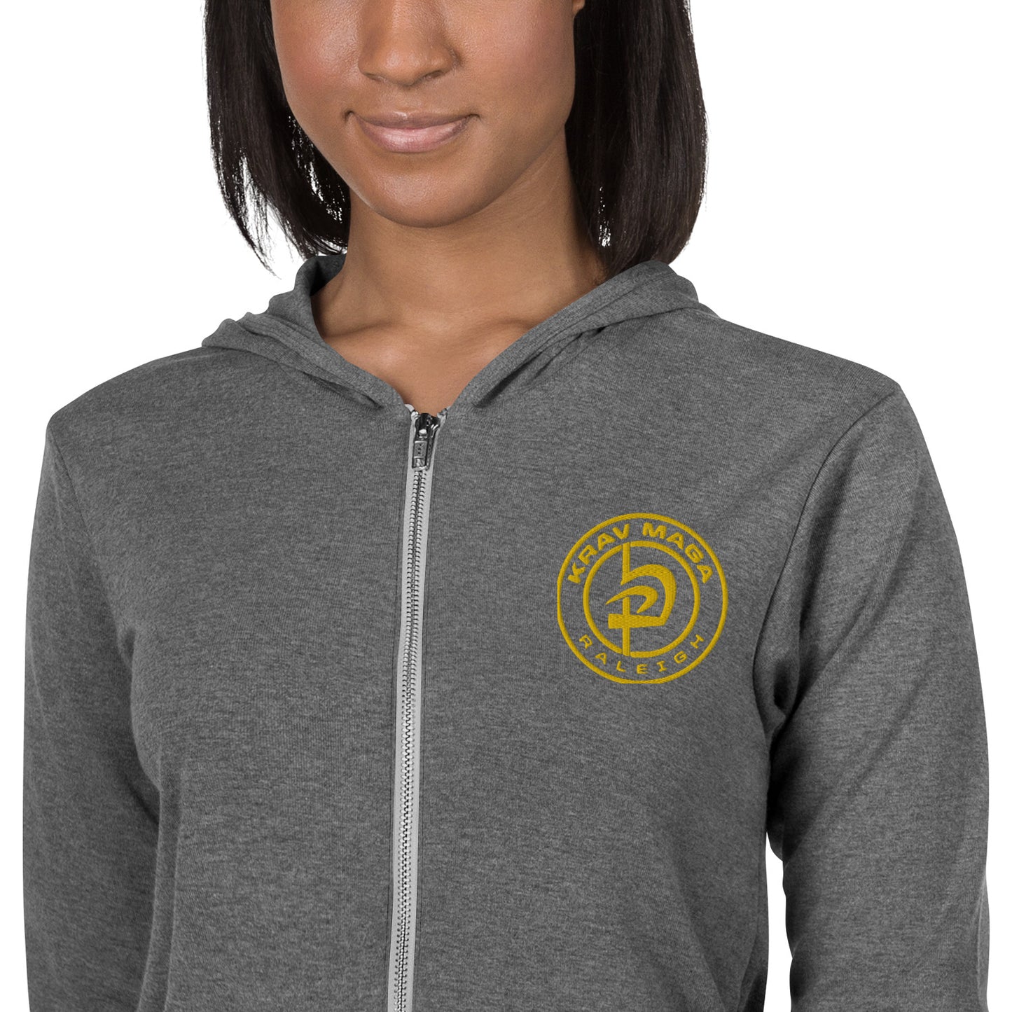 Embroidered Unisex zip hoodie