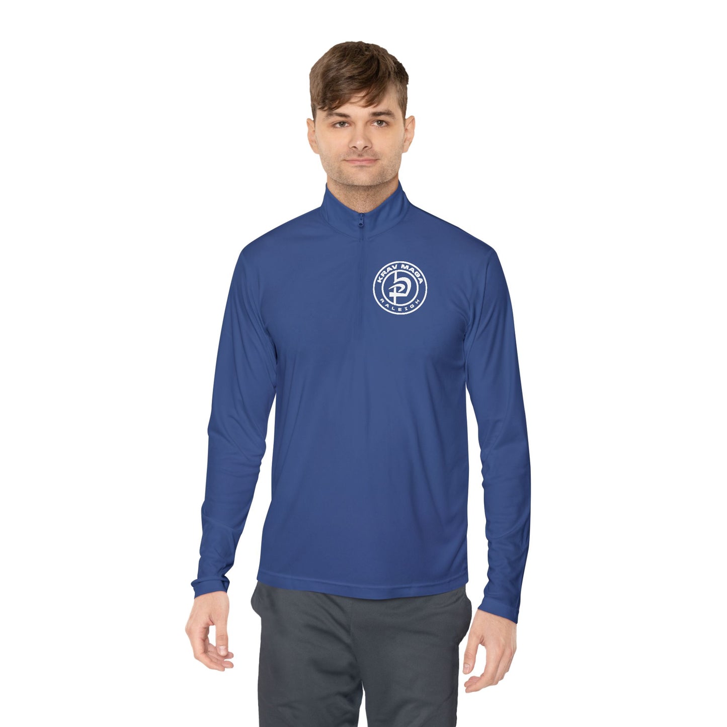 Unisex Quarter-Zip Patch Logo Pullover