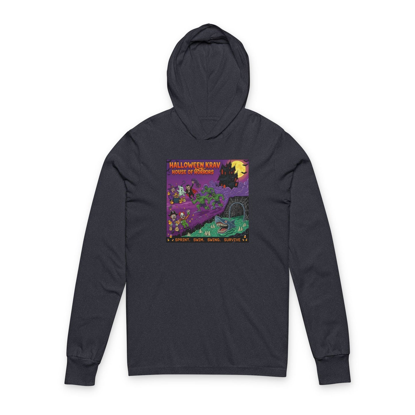Unisex Krav House of Horrors Hooded Long Sleeve Tee