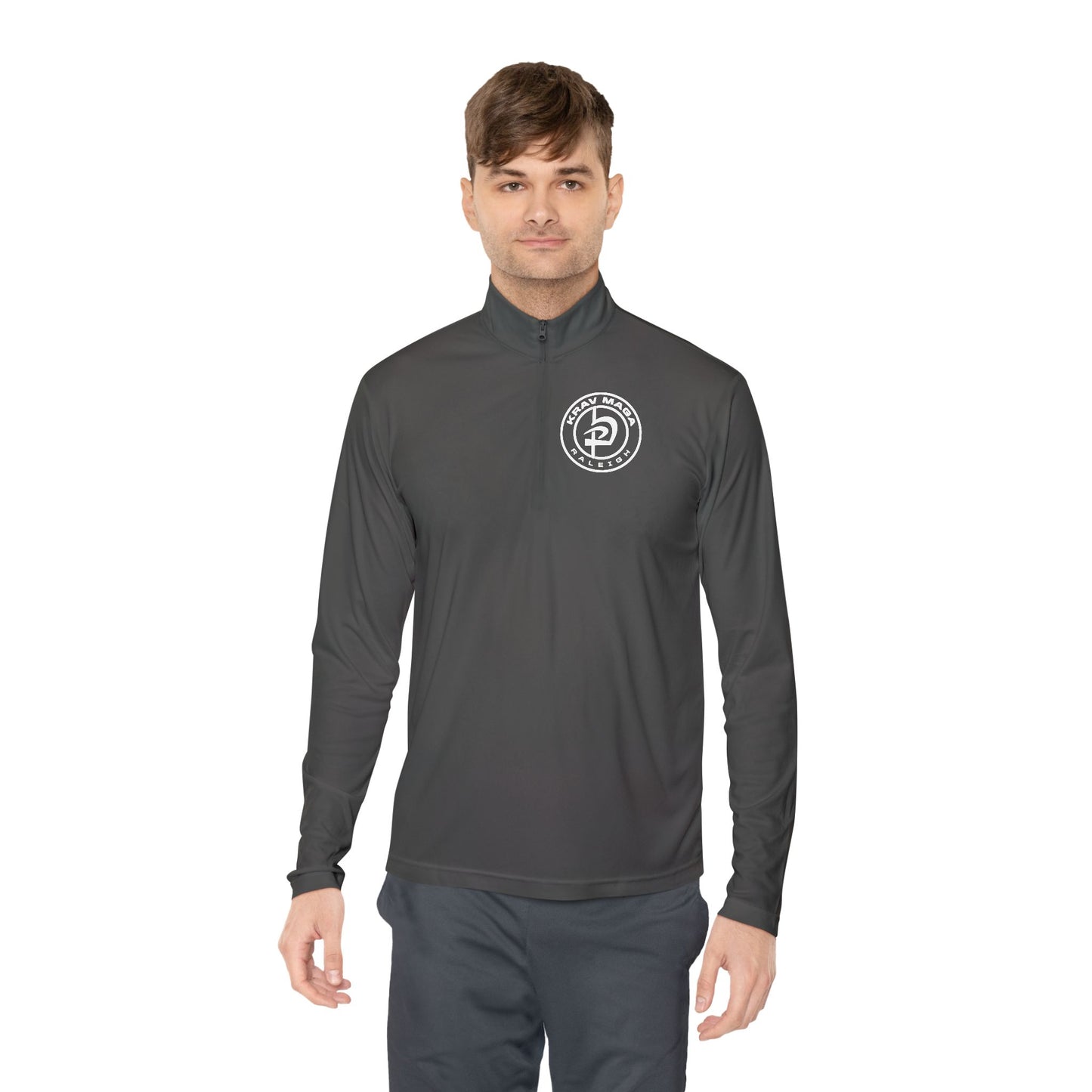 Unisex Quarter-Zip Patch Logo Pullover