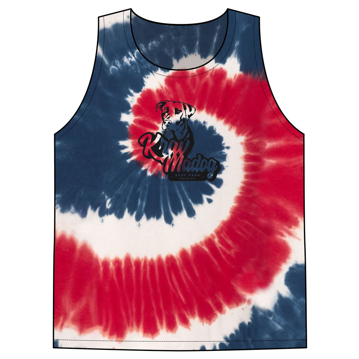 Unisex Krav MaDog Tie-Dye Tank Top