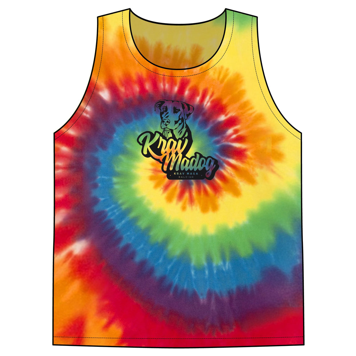 Unisex Krav MaDog Tie-Dye Tank Top
