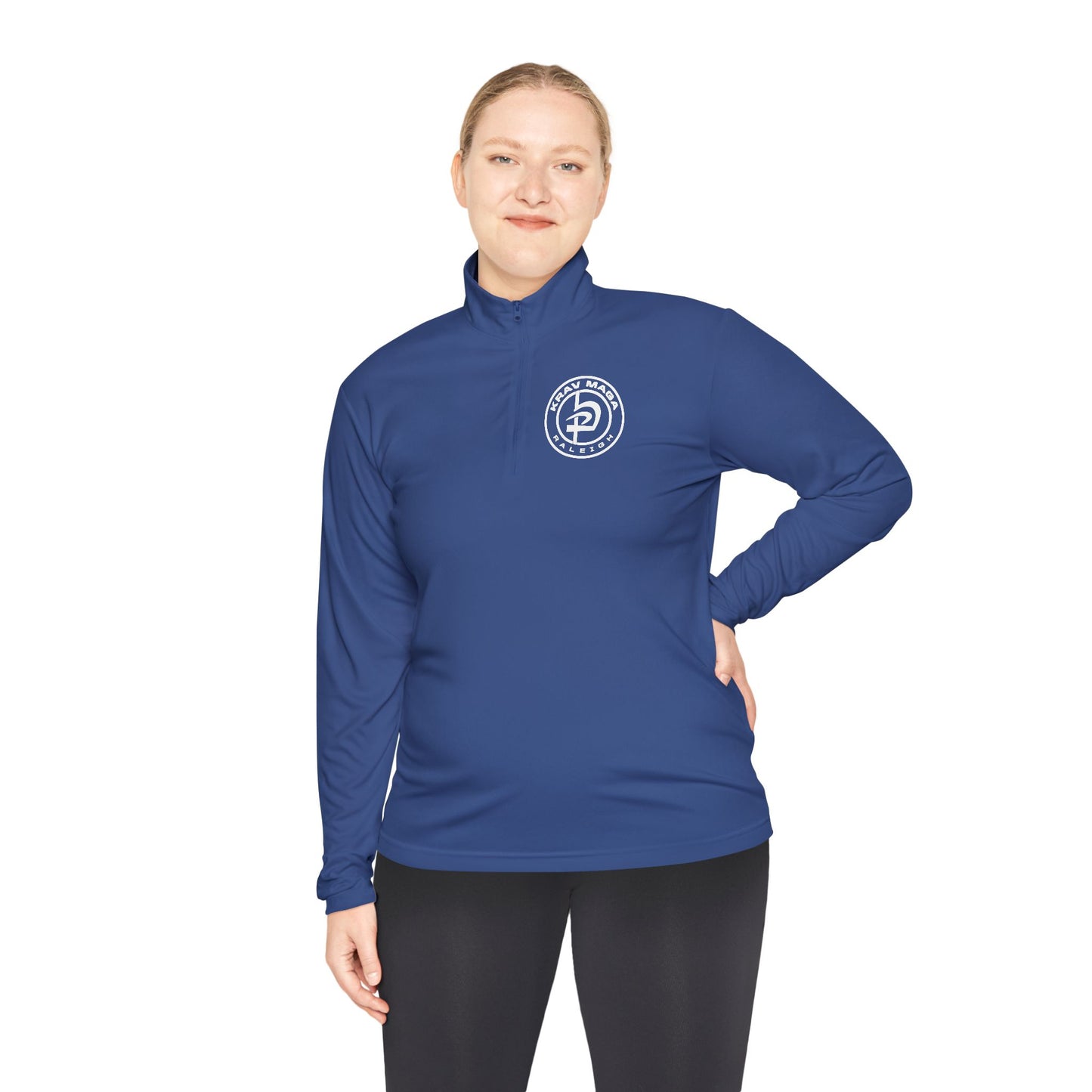 Unisex Quarter-Zip Patch Logo Pullover