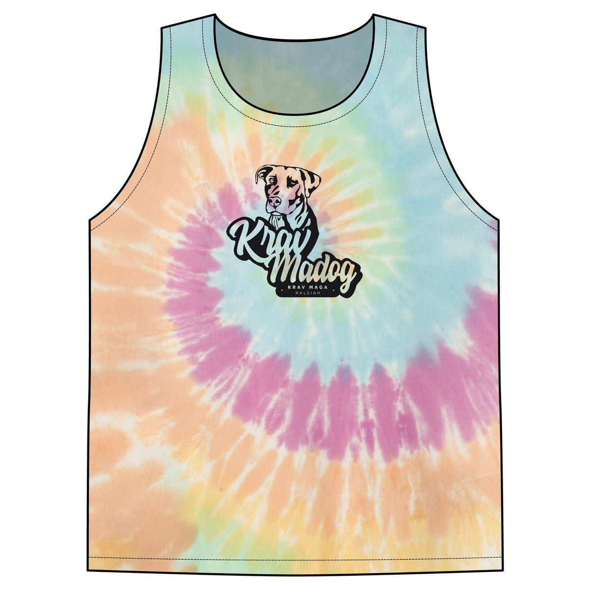 Unisex Krav MaDog Tie-Dye Tank Top