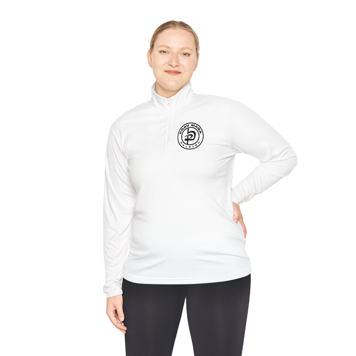 Unisex Quarter-Zip Patch Logo Pullover