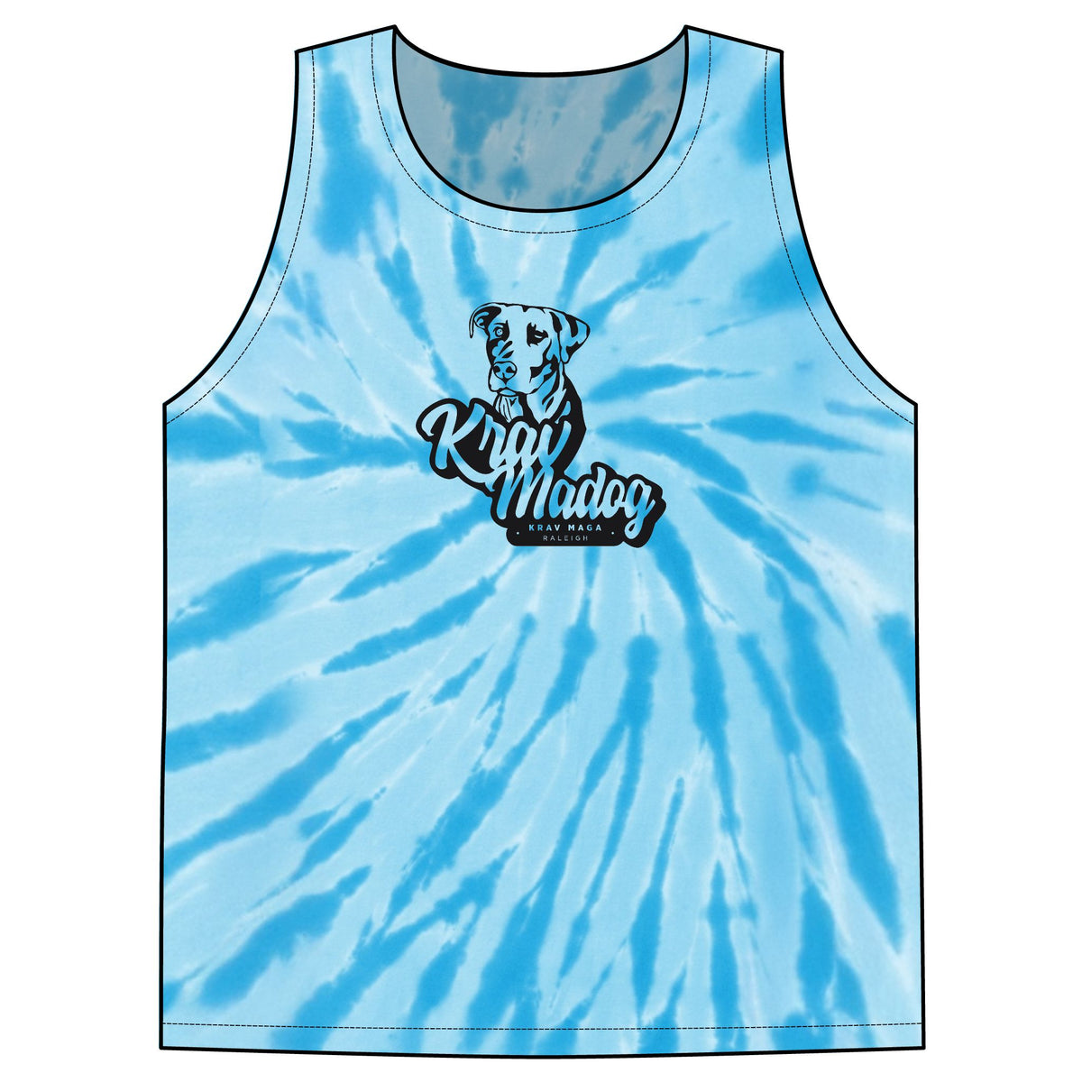 Unisex Krav MaDog Tie-Dye Tank Top