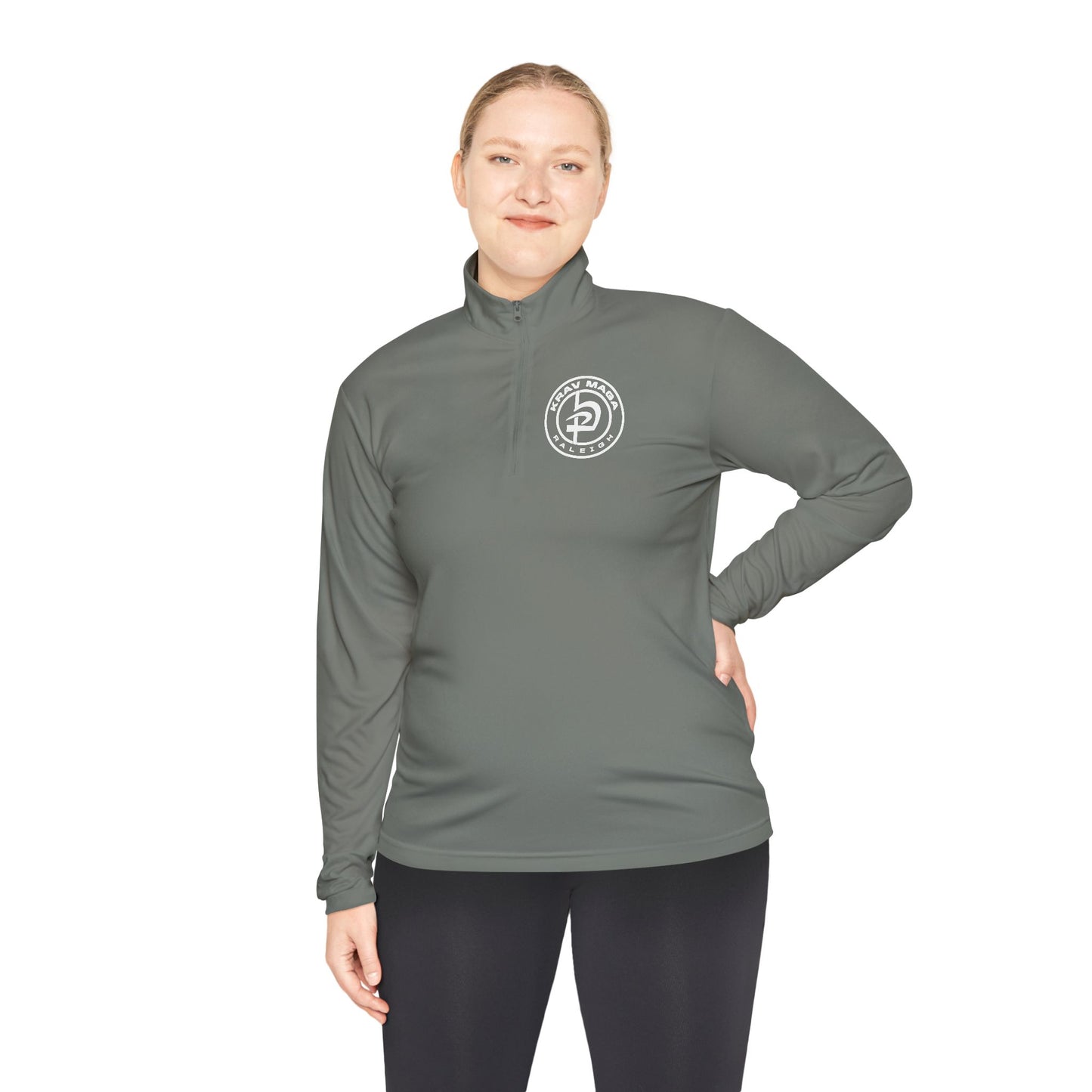 Unisex Quarter-Zip Patch Logo Pullover
