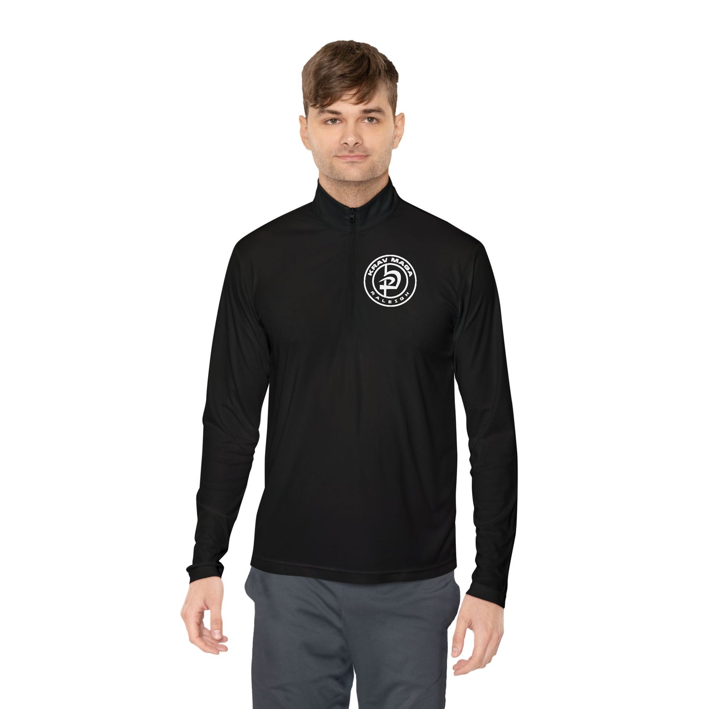 Unisex Quarter-Zip Patch Logo Pullover