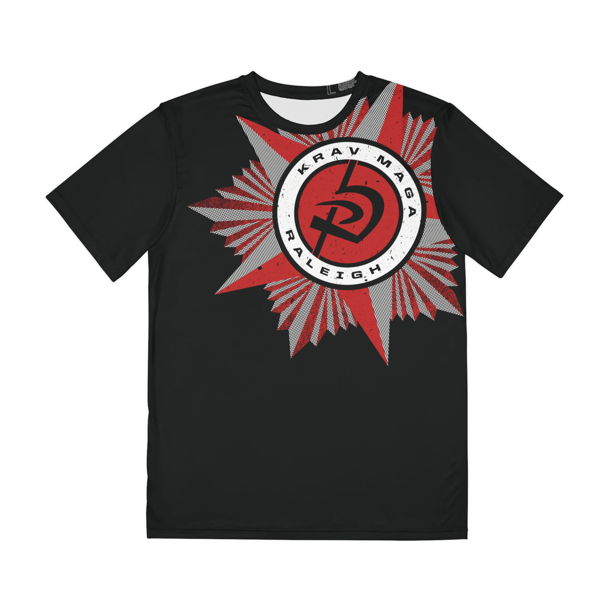 Men's Large Black Star Tee (AOP)