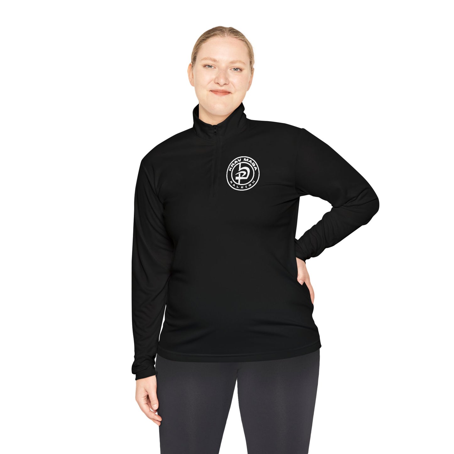 Unisex Quarter-Zip Patch Logo Pullover
