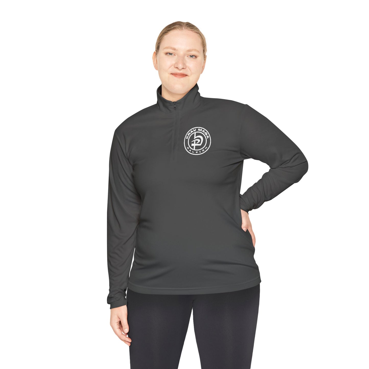 Unisex Quarter-Zip Patch Logo Pullover