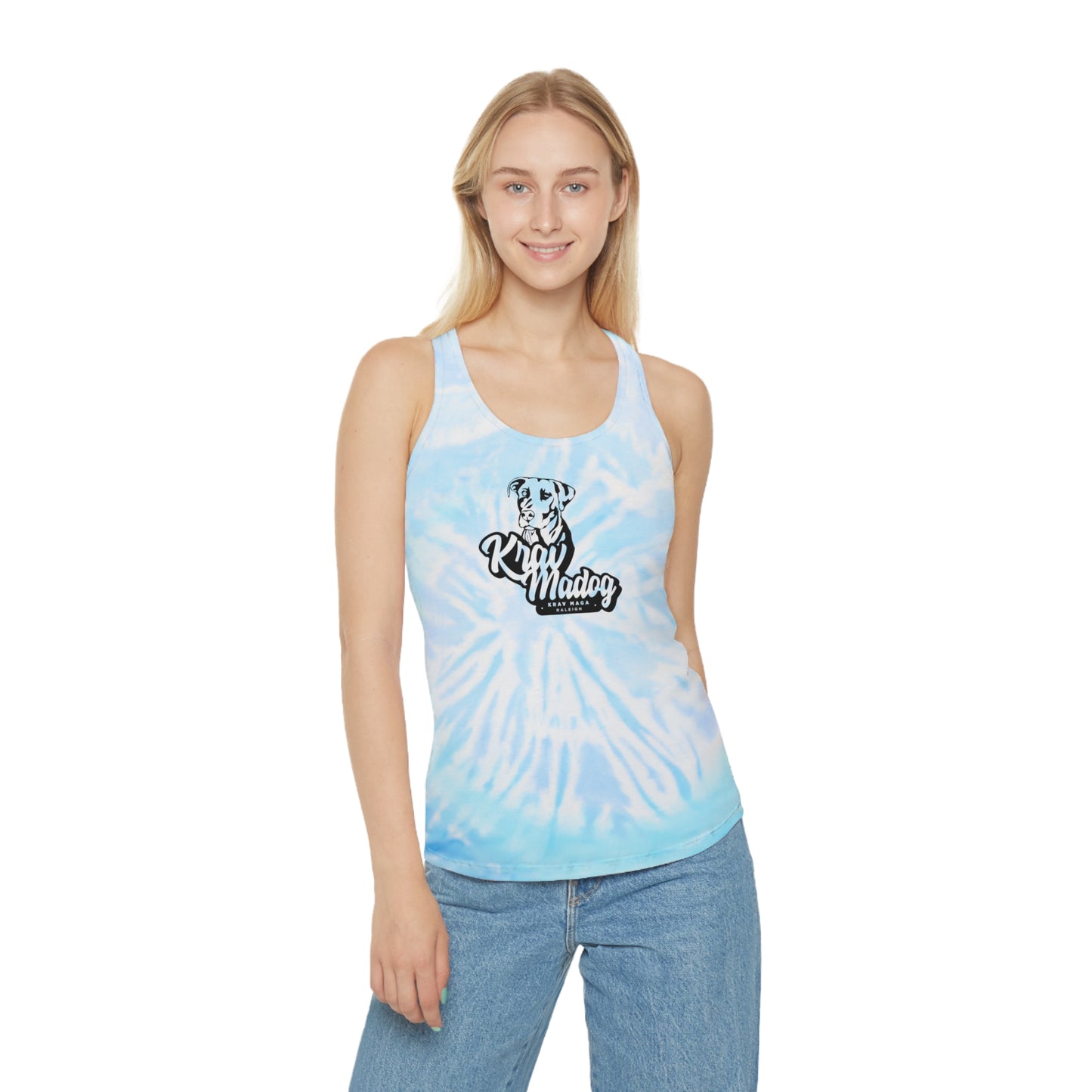 Women's KravMaDog Tie Dye Racerback Tank Top