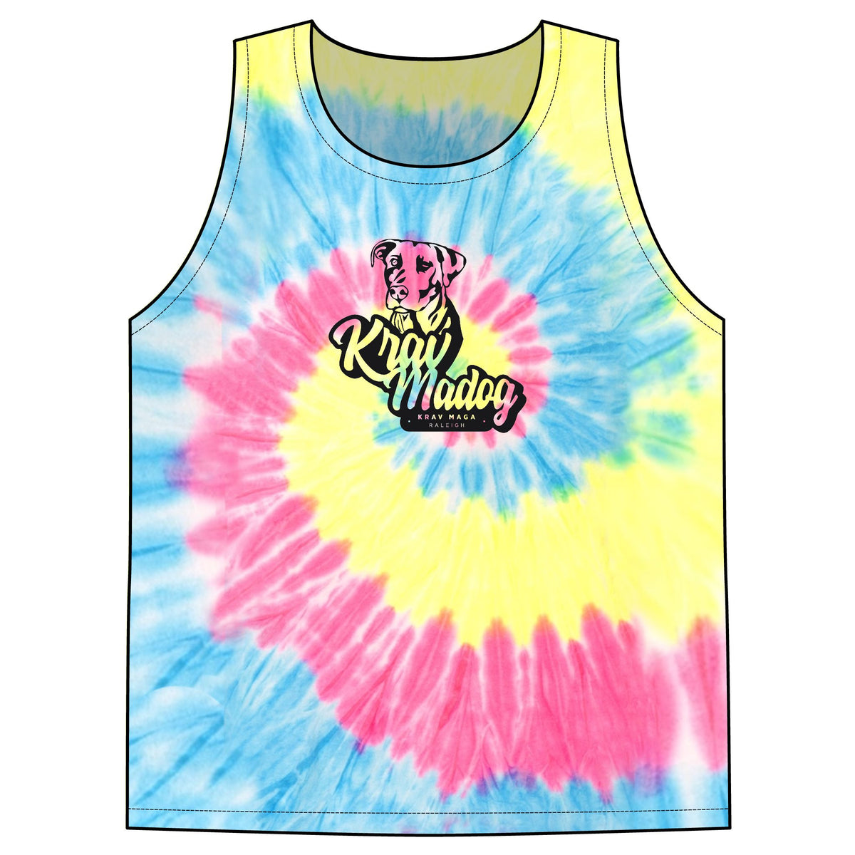 Unisex Krav MaDog Tie-Dye Tank Top
