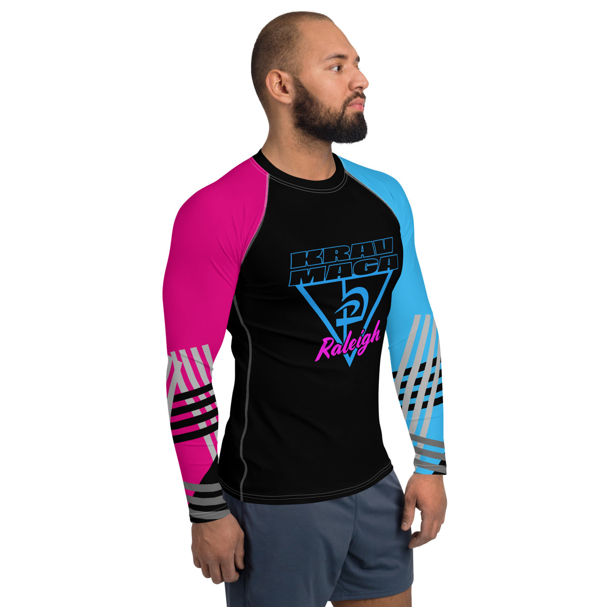 Neon Pink Rash Guard Men's Neon Triangle Rash Guard – Krav Maga Raleigh